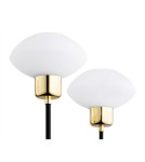 Argon RAVELLO żyrandol 5 pł. 5x7W (max) opal mat czarny struktura 2128