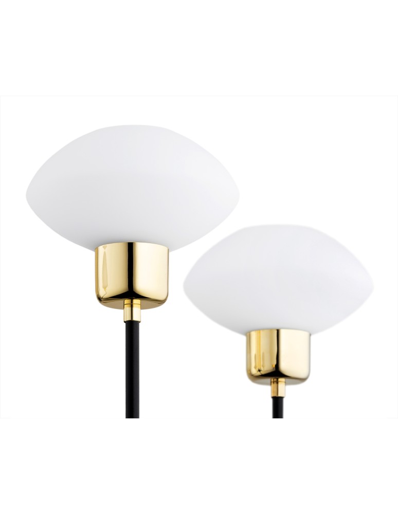 Argon RAVELLO żyrandol 5 pł. 5x7W (max) opal mat czarny struktura 2128