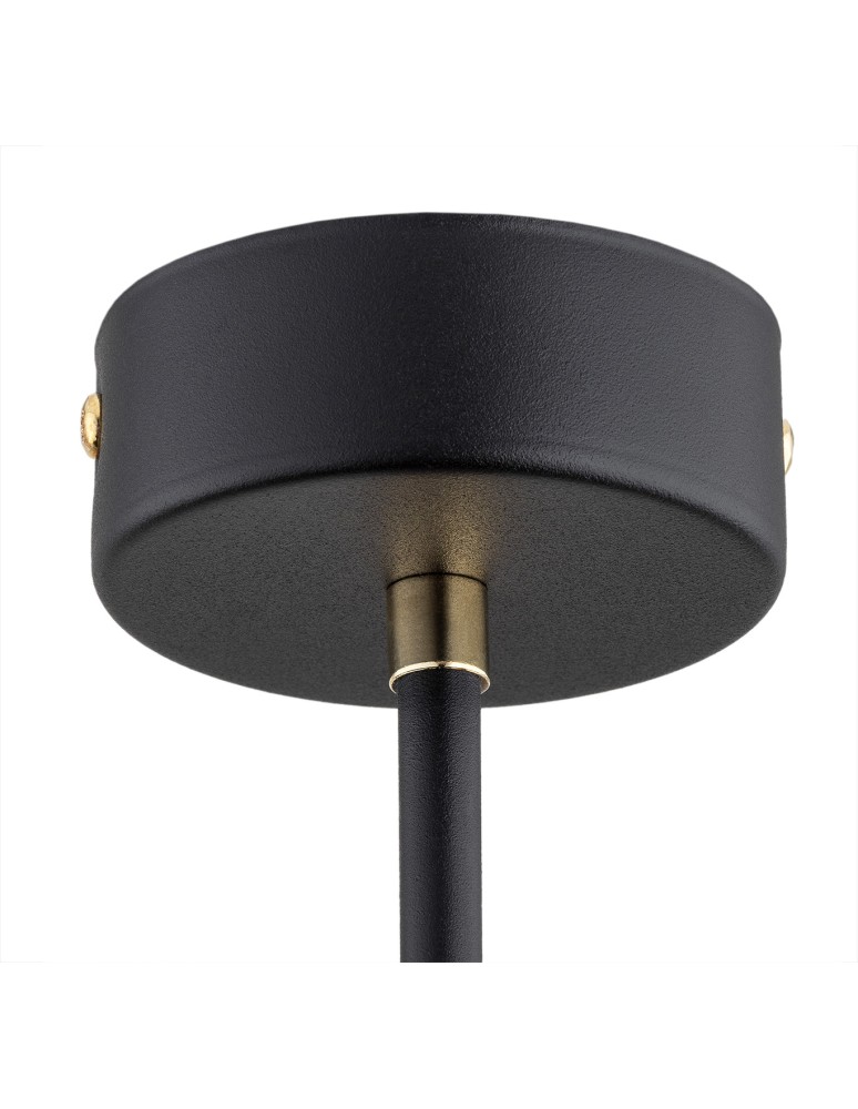 Argon RAVELLO żyrandol 5 pł. 5x7W (max) opal mat czarny struktura 2128