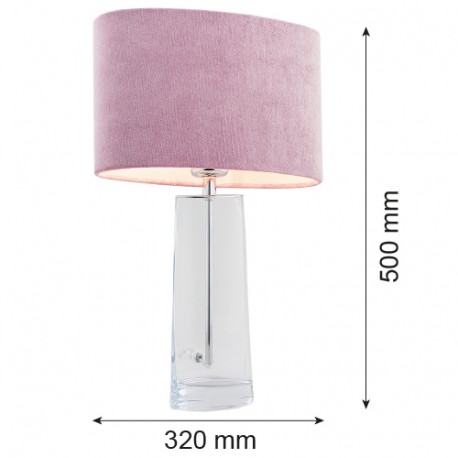 Argon PRATO lampa stołowa 1 pł. 1x15W (max) różowy transparentny 3841