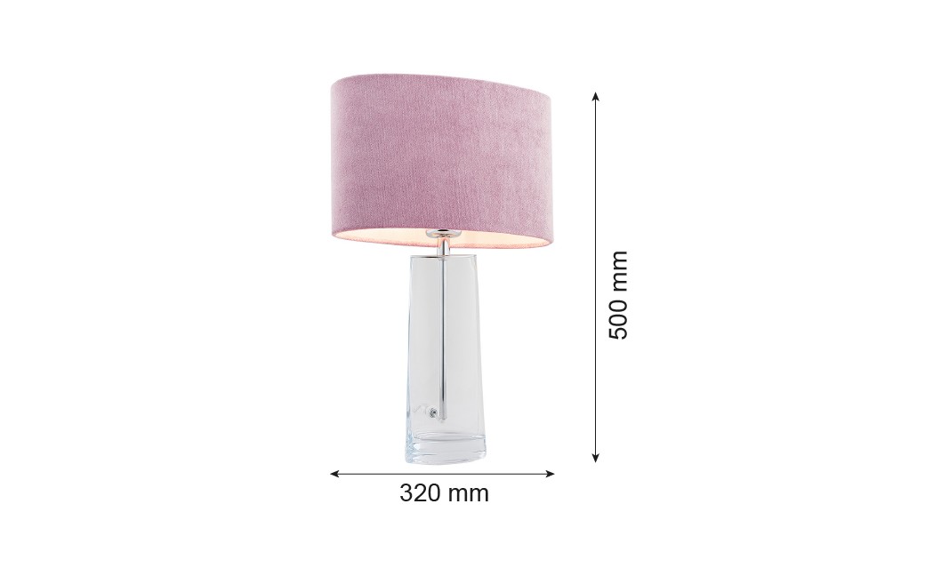 Argon PRATO lampa stołowa 1 pł. 1x15W (max) różowy transparentny 3841