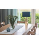 Glass standing lamps - Argon PRATO 1 fl. table lamp 1x15W (max) turquoise leaf honey 3842 - product 3