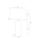 Glass standing lamps - Argon PRATO 1 fl. table lamp 1x15W (max) turquoise leaf honey 3842 - product 5