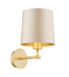 Wall lamps with lampshade - Argon PRINCETON 8545 satin lampshade, brass - product 1