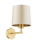 Wall lamps with lampshade - Argon PRINCETON 8545 satin lampshade, brass - product 2