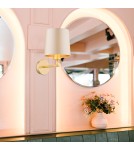 Wall lamps with lampshade - Argon PRINCETON 8545 satin lampshade, brass - product 3