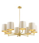 Gold chandeliers - Argon PRINCETON 5071 satin lampshade, brass - product 1