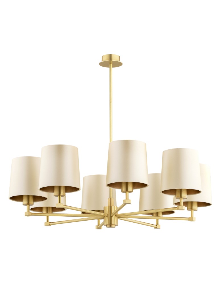 Gold chandeliers - Argon PRINCETON 5071 satin lampshade, brass - product kolory-swiatla.pl 2