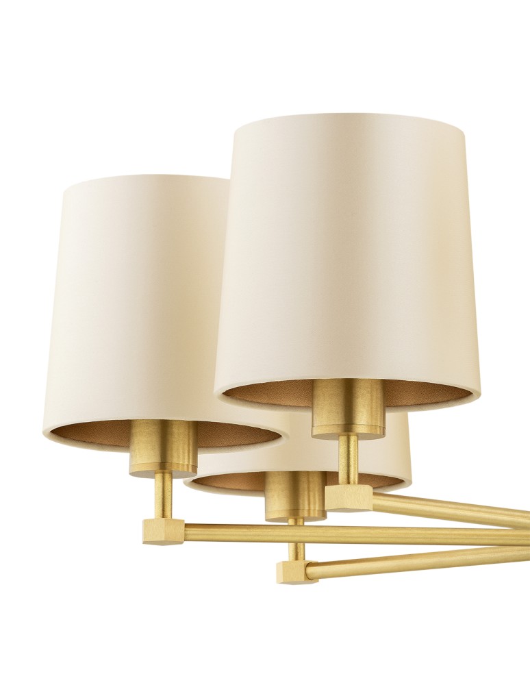 Gold chandeliers - Argon PRINCETON 5071 satin lampshade, brass - product kolory-swiatla.pl 4