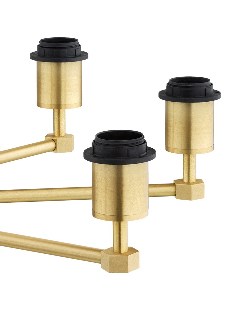 Gold chandeliers - Argon PRINCETON 5071 satin lampshade, brass - product kolory-swiatla.pl 7