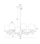 Gold chandeliers - Argon PRINCETON 5071 satin lampshade, brass - product 10