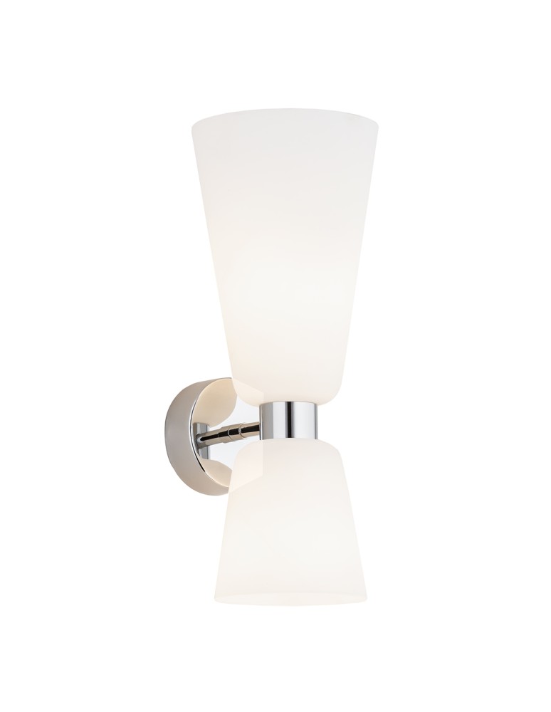 Wall lamps - Argon RENO wall lamp 2 pł. 2x7W (max) opal mat chrome 1033 - product kolory-swiatla.pl 1