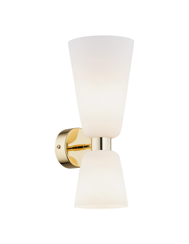 Argon RENO kinkiet 2 pł. 2x7W (max) opal mat mosiądz 1034