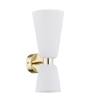 Argon RENO kinkiet 2 pł. 2x7W (max) opal mat mosiądz 1034