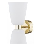 Argon RENO kinkiet 2 pł. 2x7W (max) opal mat mosiądz 1034