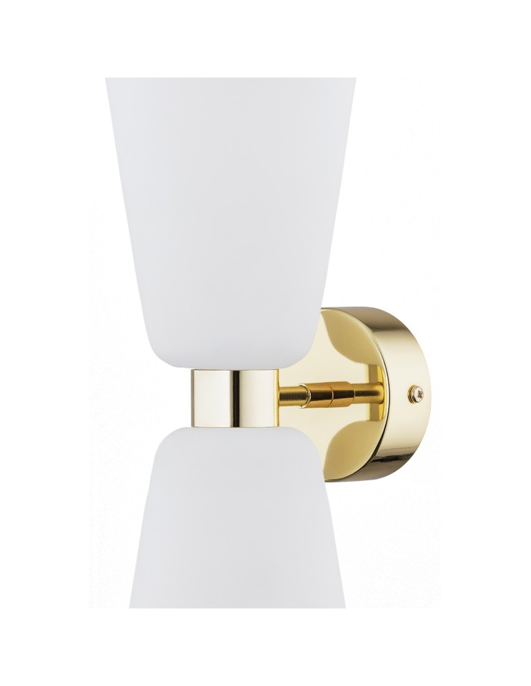 Argon RENO kinkiet 2 pł. 2x7W (max) opal mat mosiądz 1034