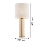 Table lamps with lampshade - Argon RIVA l. table 1 fl. 1x15W (max) linen gold 8315 - product 3