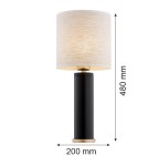Modern table lamps - Argon RIVA l. table 1 fl. 1x15W (max) linen black 8316 - product 4