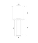 Modern table lamps - Argon RIVA l. table 1 fl. 1x15W (max) linen black 8316 - product 5