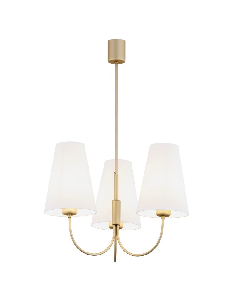 3-point chandelier - Argon SAFIANO 3 fl. chandelier 3x15W (max) white gold 6267 - product kolory-swiatla.pl 1