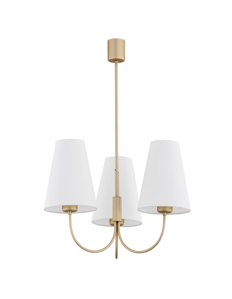 3-point chandelier - Argon SAFIANO 3 fl. chandelier 3x15W (max) white gold 6267 - product kolory-swiatla.pl 2