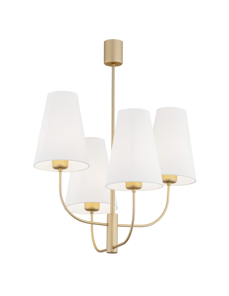 4 point chandelier - Argon SAFIANO 4 fl. chandelier 4x15W (max) white gold 1821 - product kolory-swiatla.pl 1