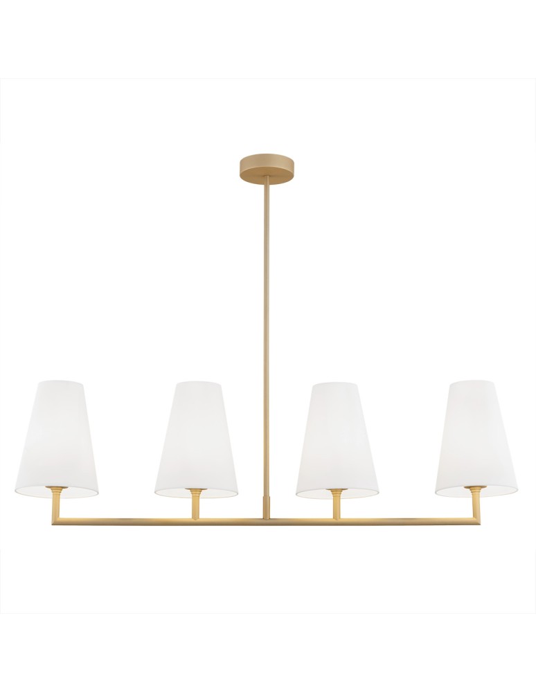 4 point chandelier - Argon SAFIANO 4 fl. pendant lamp 4x15W (max) white gold 1828 - product kolory-swiatla.pl 1