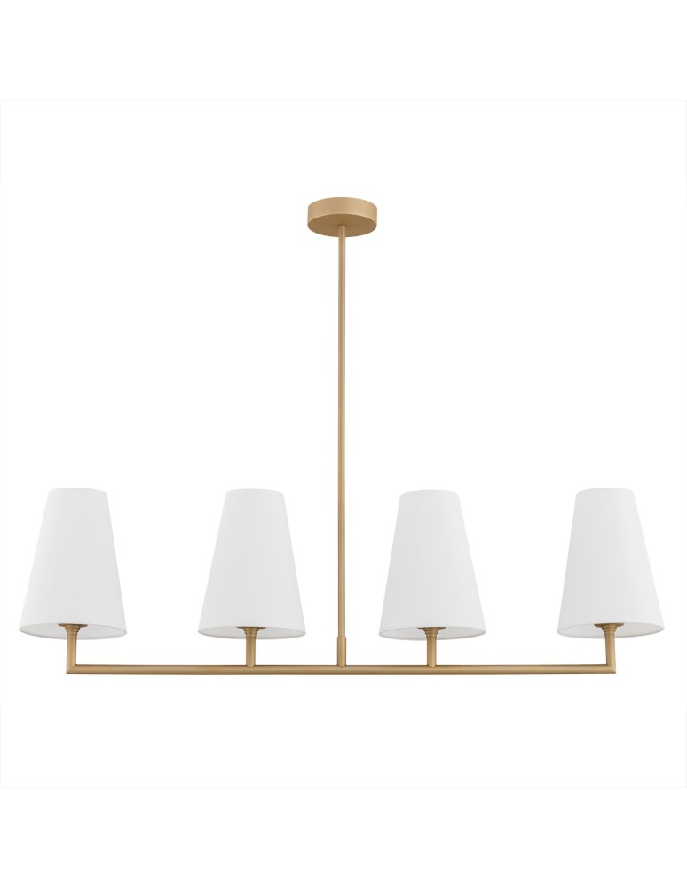 4 point chandelier - Argon SAFIANO 4 fl. pendant lamp 4x15W (max) white gold 1828 - product kolory-swiatla.pl 2