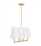 4 point chandelier - Argon SAFIANO 4 fl. pendant lamp 4x15W (max) white gold 1828 - product 3
