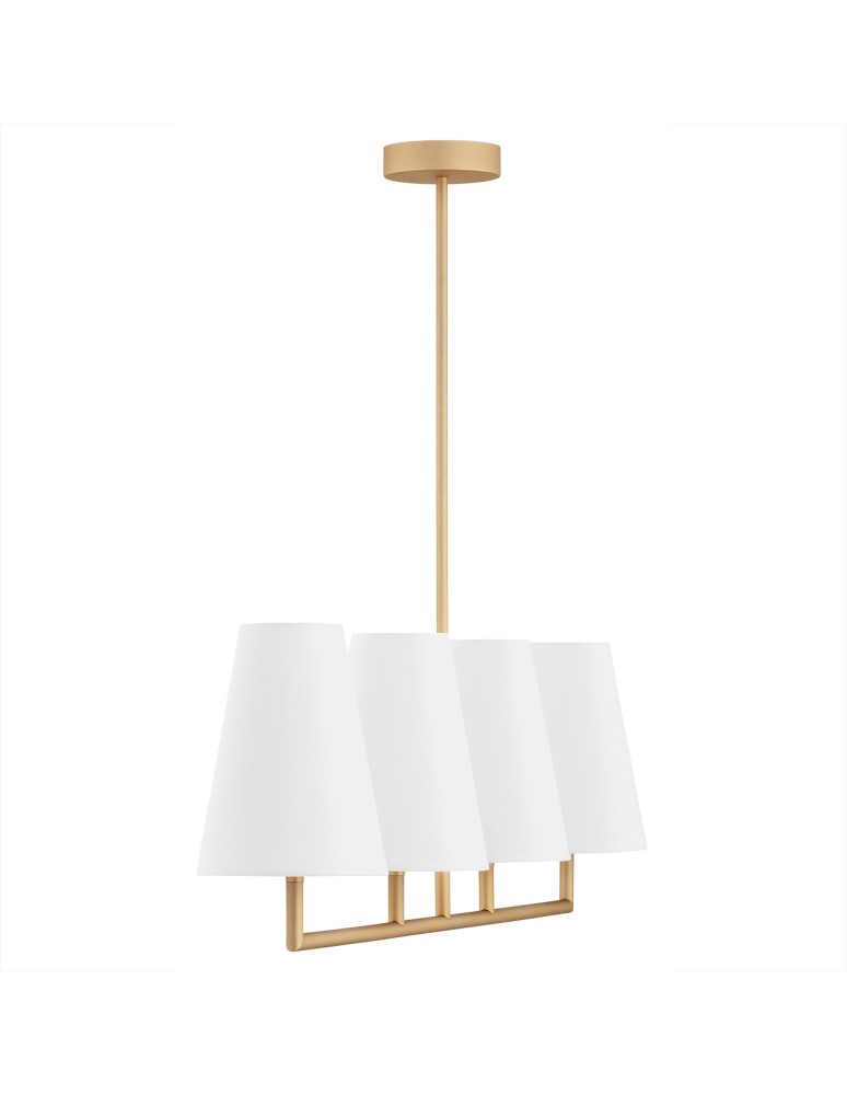 4 point chandelier - Argon SAFIANO 4 fl. pendant lamp 4x15W (max) white gold 1828 - product kolory-swiatla.pl 3