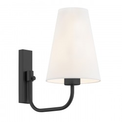 Argon SAFIANO kinkiet 1 pł. 1x15W (max) biały czarny 8376