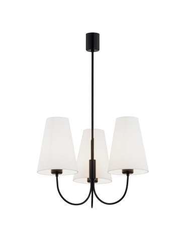 Argon SAFIANO 3 fl. chandelier 3x15W (max) white black 6268