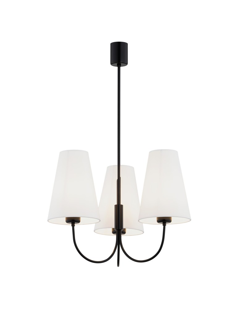 3-point chandelier - Argon SAFIANO 3 fl. chandelier 3x15W (max) white black 6268 - product kolory-swiatla.pl 1