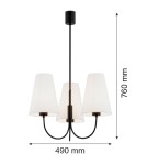 3-point chandelier - Argon SAFIANO 3 fl. chandelier 3x15W (max) white black 6268 - product 3