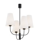 4 point chandelier - Argon SAFIANO chandelier 4 fl. 4x15W (max) white black 1822 - product 1