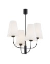 Argon SAFIANO chandelier 4 fl. 4x15W (max) white black 1822
