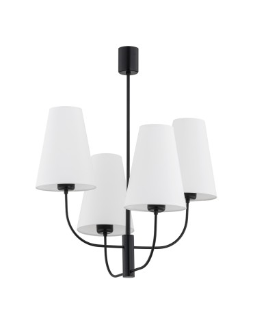 Argon SAFIANO chandelier 4 fl. 4x15W (max) white black 1822 - product 2