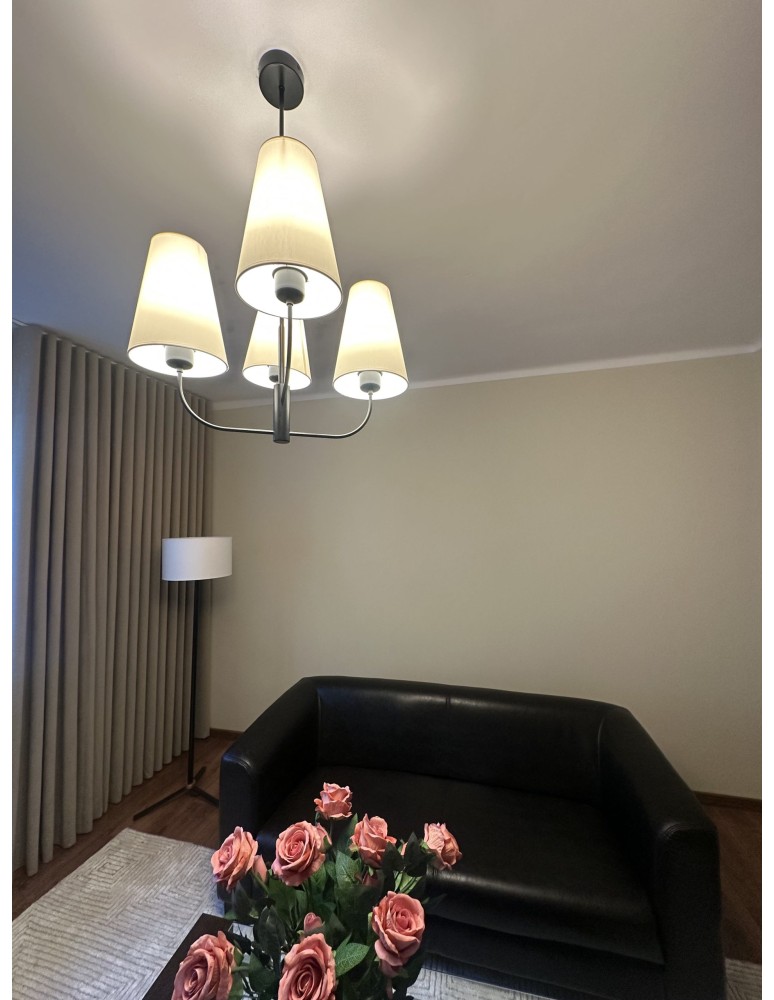 4 point chandelier - Argon SAFIANO chandelier 4 fl. 4x15W (max) white black 1822 - product kolory-swiatla.pl 4