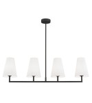 4 point chandelier - Argon SAFIANO 4 fl. pendant lamp 4x15W (max) white black 1831 - product 1