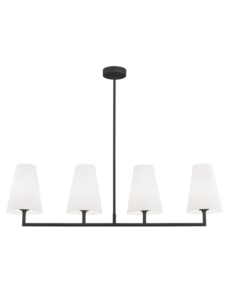 4 point chandelier - Argon SAFIANO 4 fl. pendant lamp 4x15W (max) white black 1831 - product kolory-swiatla.pl 1