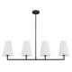 Argon SAFIANO lampa wisząca 4 pł. 4x15W (max) biały czarny 1831