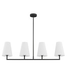 4 point chandelier - Argon SAFIANO 4 fl. pendant lamp 4x15W (max) white black 1831 - product 2