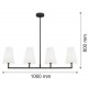 Argon SAFIANO lampa wisząca 4 pł. 4x15W (max) biały czarny 1831