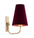 Wall lamps with lampshade - Argon SAFIANO wall lamp 1 pł. 1x15W (max) burgundy gold 8313 - product 1