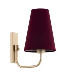 Wall lamps with lampshade - Argon SAFIANO wall lamp 1 pł. 1x15W (max) burgundy gold 8313 - product 2