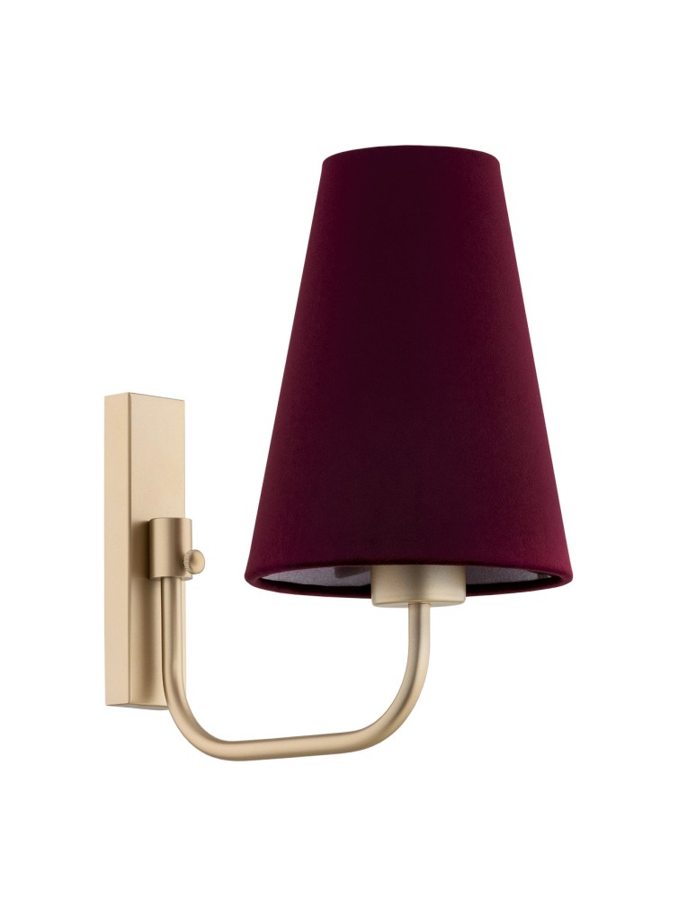 Wall lamps with lampshade - Argon SAFIANO wall lamp 1 pł. 1x15W (max) burgundy gold 8313 - product kolory-swiatla.pl 2
