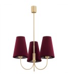 3-point chandelier - Argon SAFIANO 3 fl. chandelier 3x15W (max) burgundy gold 6270 - product 2
