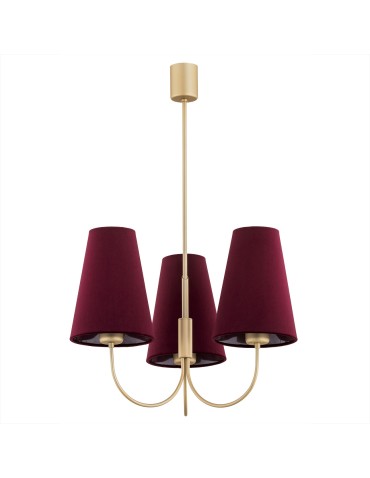 Argon SAFIANO 3 fl. chandelier 3x15W (max) burgundy gold 6270 - product 2