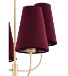 4 point chandelier - Argon SAFIANO 4 fl. chandelier 4x15W (max) burgundy gold 1827 - product 3