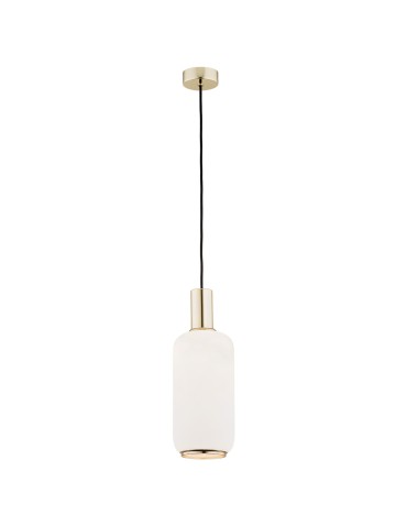 Argon SAGUNTO 1 fl. pendant lamp 1x15W (max) opal mat brass 4356